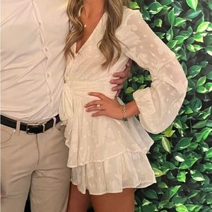 Hello Molly White Romper-XS